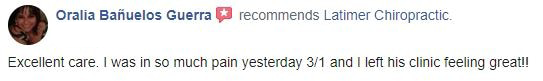 Latimer Chiropractic Patient Testimonial